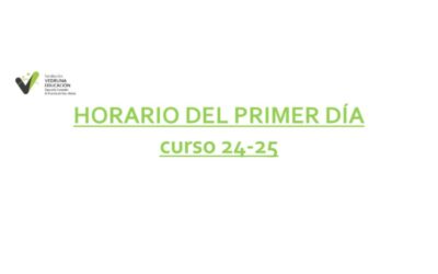 Horario del primer día